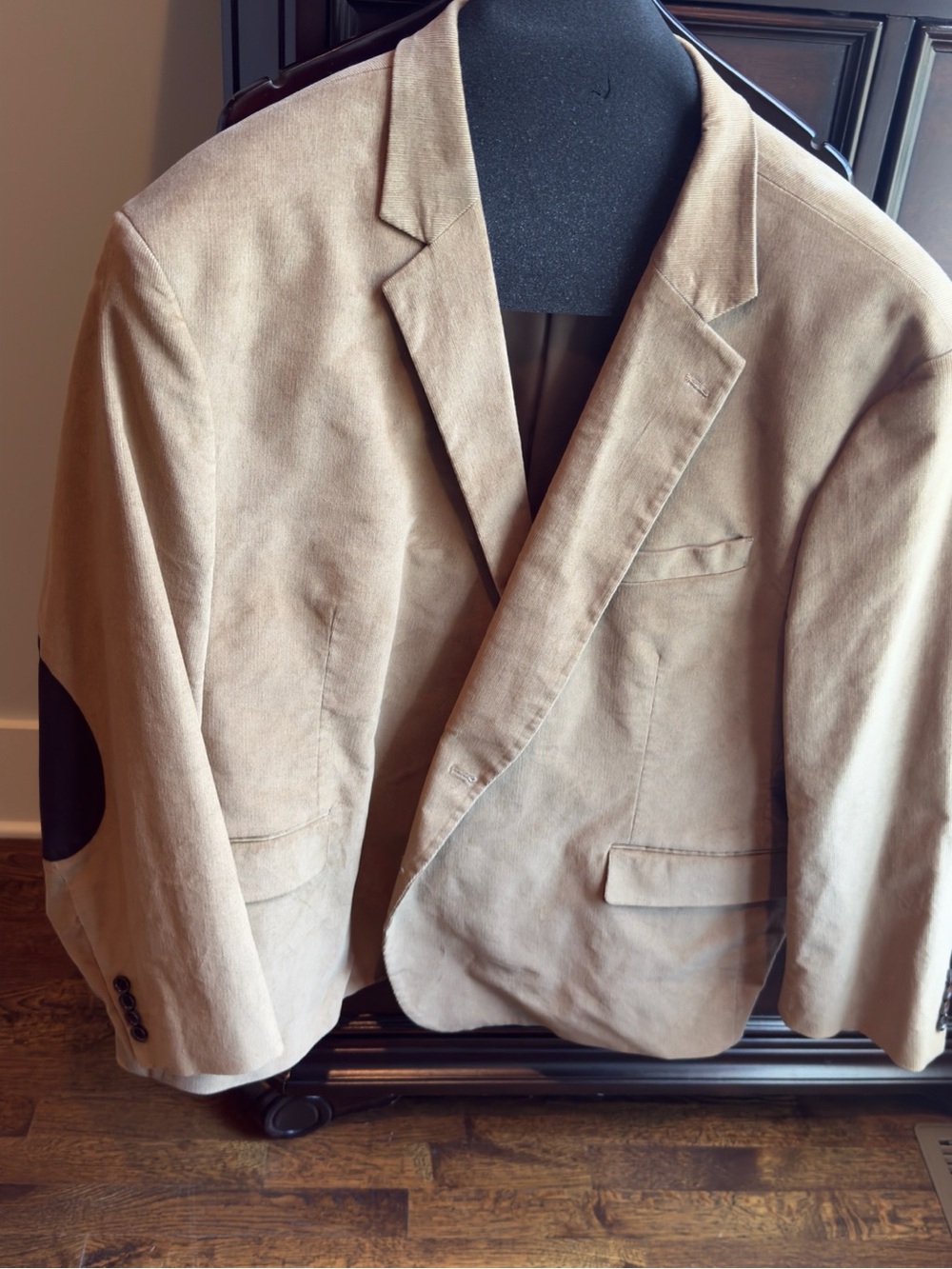 Stafford Tan Sport Coat with Dark Elbow Patches
